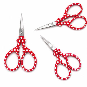 Colorful <b>Floral</b> Embroidery <b>Scissors</b> with Protective Leather Case - Product Image 5