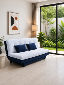 Sofá Cama Convertible Roblox Azul Marino de Emerald Sofa Manufacturer, Sofá para Hotel, Apartamento, Villa, Casa, Tela Personalizada con Respaldo Acolchado - Product Image 2