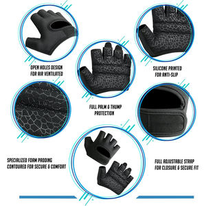 Guantes Deportivos Unisex de Media Mano, Ligeros, Transpirables, con Diseño y Logotipo Personalizados, de la Mejor Calidad y Más Vendidos - Product Image 3