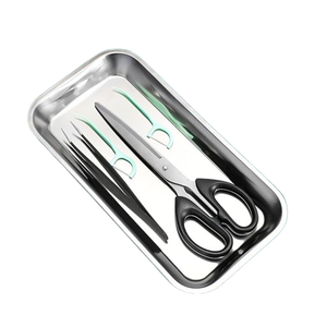 Bandeja Multifuncional Manual de Acero de Alta Calidad para Instrumentos de Laboratorio, Bandeja Cuadrada para Instrumentos Quirúrgicos Dentales y Médicos - Product Image 3