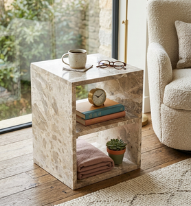 Mesa de Noche Minimalista de Mármol Natural para B2B India - Product Image 2