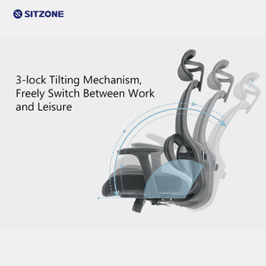 Silla de soporte Lumbar ajustable con respaldo alto moderna Sitzone Silla giratoria de oficina de malla ergonómica Silla De Oficina Escritorio - Product Image 4