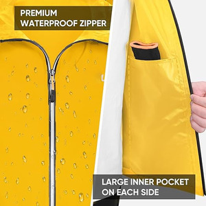 <b>Men</b>’s Ultra-<b>Lightweight</b> Packable Windbreaker – Waterproof Emergency Shell with Integrated Travel Pouch Softshell <b>Jacket</b> - Product Image 4