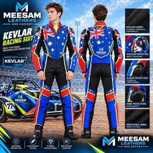 Traje de Motociclismo Unisex Rosa y Azul de Kevlar, Equipo de Protección Corporal Completo, Ropa Transpirable para Pista, Trajes para Speedway - Product Image 6