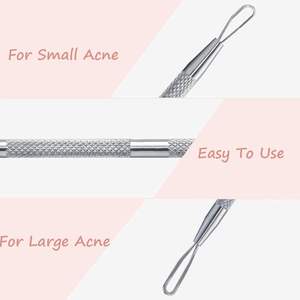 Kit d'extraction de comédons UBI 2 pièces en acier à haute teneur en carbone, outils de soin double extrémité, boucle d'extraction et pointe fine pour points noirs - Product Image 4