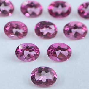 Topacio Rosa Facetado de Forma Ovalada, Piedras Sueltas de Diferentes Tamaños de 5x3mm a 16x12mm, Calibradas para Joyería - Product Image 1
