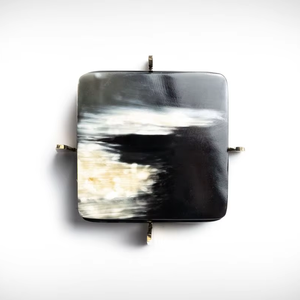 Juego de Posavasos de Cuerno de Búfalo Natural Hechos a Mano, Resistentes al Calor, Modernos, de 4 Pulgadas, para Mesa, Café, Comedor, Utensilios de Cocina - Product Image 1