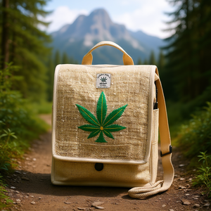 Sac à dos de randonnée en chanvre, durable et écologique, au design élégant - Product Image 3