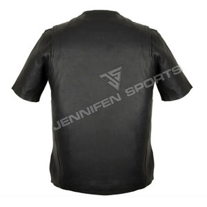 Chaleco de cuero negro estilo camisa para hombre, el más vendido de 2026, profesional para motocicleta, con mangas de cuero. - Product Image 4