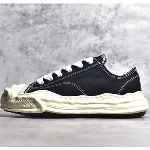 Zapatillas Deportivas Negras de Lona con Cordones, Corte Bajo, Transpirables, Vulcanizadas, Modelo 2026, Mason Mihara YASUHIRO - Product Image 3