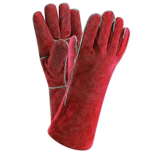 Gants de soudure en cuir de vachette bleu de haute qualité, équipement de protection individuelle professionnel, gants de sécurité résistants - Product Image 2