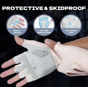 Gants de sport respirants avec support pour les poignets, antidérapants, adhérence totale de la paume, pour la musculation, la remise en forme, pour hommes et femmes, OEM - Product Image 2