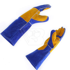Gants de soudure en cuir de haute qualité, fabriqués au Pakistan, design personnalisé, résistants, avec doublure en polyester, meilleur matériau, vente chaude - Product Image 5