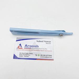 Rasoir de rasage de barbier manuel bleu ciel professionnel rasoir de sécurité jetable unique de haute qualité personnalisé en acier inoxydable durable - Product Image 5