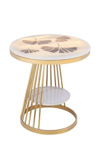 Modern Round Metal Top Custom Color Coffee <b>Table</b> with Gold Metal Frame <b>Nesting</b> Living Room Furniture - Product Image 6