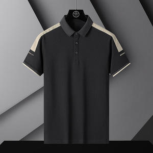 Polo décontracté à manches courtes pour homme, color block, col revers, style business décontracté, personnalisable avec logo, vente en gros OEM - Product Image 2