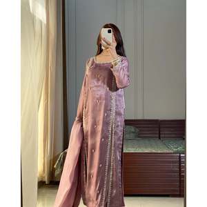 Ensemble haut, palazzo et dupatta pour femmes, vêtements de soirée, pour des occasions élégantes - Product Image 3