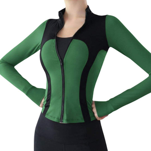 Custom Women Long Sleeve Zip Up Shirt Casual Fashion Front <b>Zipper</b> <b>Top</b> OEM ODM Private Label Clothing Long Sleeve Zip Up Shirt - Product Image 6