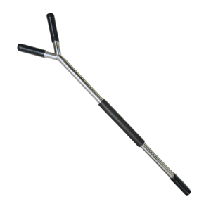 3ft Stainless Steel Dog Handling "Y" <b>Pole</b> with PVC Hand <b>Grip</b> and Sleeves - Product Image 1