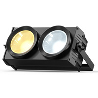 U`King 200W LED COB Blinder Par Light 2 Yeux Blanc Froid + Blanc Chaud Projecteur de Scène pour DJ, Discothèque, Fête, Club, Mariage