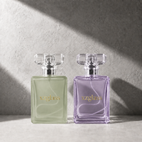 Flacon de parfum en verre en gros 20ml 30ml 50ml 100ml, vaporisateur haute pression à baïonnette, flacon de parfum vide carré, logo personnalisé
