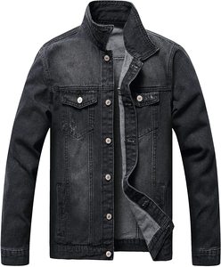 Mens Classic Denim <b>Jacket</b> Button Up <b>Jean</b> <b>Jacket</b> for Casual and Urban Style - Product Image 1