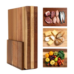 Ensemble de planches à découper en bois de noyer de haute qualité avec support, pour la décoration de cuisine, cadeau, vente en gros - Product Image 1