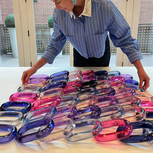 Customizable Big Size <b>Resin</b> Chain Links in <b>Clear</b> & Multi-Colors Stylish Angel Design Available - Product Image 1