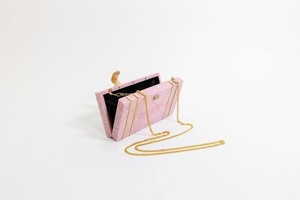 Handmade ILAHI's Fashion Resin Customized <b>Clutch</b> <b>Bag</b> Chain Strap Shoulder Purse Silk Screen Printed Black <b>White</b> Daily Use - Product Image 1