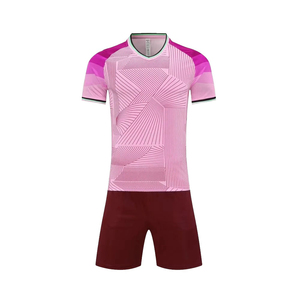 Conjunto de Uniforme de Fútbol Geométrico Verde para Hombre RA, Cuello en V, Manga Corta, Transpirable y que Absorbe la Humedad - Product Image 6