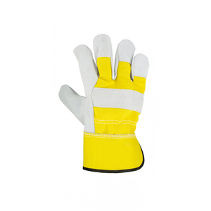 Gants de travail canadiens pour hommes en cuir robuste avec paume en cuir et manchette de sécurité, sublimation hivernale, prix de gros - Product Image 2