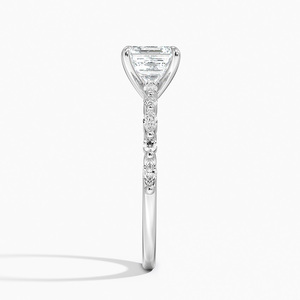 แหวน BOJ รุ่น 047 ทรง Asscher Cut เงินแท้ 925 ประดับเพชรโมอิสซาไนต์ 2 กะรัต สี D ความสะอาด VVS1 ฝังแบบสามเหลี่ยมเต็มวง ได้รับการรับรองจาก GRA ลดราคา - Product Image 3