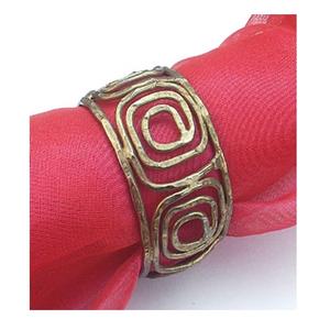 Anillo para Servilletas de Hierro Trenzado Dorado de Lujo, Moderno, Ecológico y Duradero, Decorativo con Diseño Calado para Bodas, Banquetes y Hoteles - Product Image 5