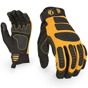 Anti-Vibration Safety Work <b>Gloves</b> Cut-Proof Best Quality Leather Heavy-Duty Adjustable Wristband Impact Level 3 <b>Gloves</b> - Product Image 1