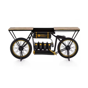 Mesa de Bar Estilo Roadster Clásico con Estantes de Almacenamiento Funcionales para Bebidas, Ideal para el Hogar o como Centro de Mesa en la Sala de Estar - Product Image 2