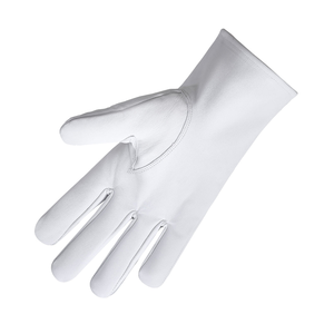 Guantes Masónicos de los Caballeros de York con Cruz de Honor, de Cuero con Parche Redondo Bordado a Máquina, Guantes de Regalia Blancos - Product Image 4