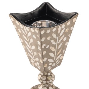 Quemador de Incienso de Resina de Nácar Beige de Lujo, Mabkhara, Incienso Árabe Oud, Hecho a Mano, Decoración Religiosa para el Hogar - Product Image 2