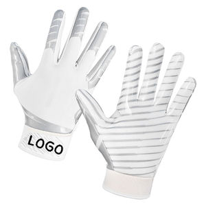 Gants de sport à doigts entiers blancs en polyester/coton, antidérapants, avec fermeture auto-agrippante, impression numérique, unisexes, toutes saisons, pour l'extérieur - Product Image 2