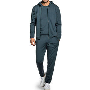 Sudadera con Capucha y Cremallera Completa para Hombre, con Bolsillo Frontal, Manga Raglán, Color Sólido, 100% Algodón, Estilo Casual, para Invierno - Product Image 5