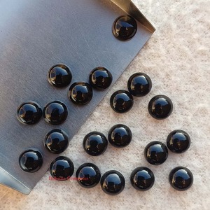 Onyx noir naturel, cabochon rond, pierre précieuse de 3 mm, pierre d'onyx en vrac, prix de gros, lot en vrac pour la fabrication de bijoux - Product Image 2