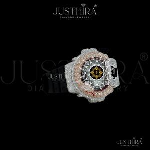 นาฬิกาข้อมือเพชรโมอิสซาไนต์ทรง Iced Throns Bezel VVS สำหรับผู้ชายหรือผู้หญิง สไตล์ฮิปฮอป นาฬิกาข้อมือผู้ชายสุดหรู ราคาถูกที่สุด - Product Image 2