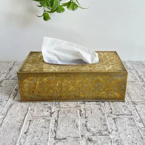 Portarrollos de Papel con Acabado Dorado de Estilo Tradicional, Diseño Metálico, Perfecto para Mesa de Comedor, Mesa Auxiliar de Cocina y Decoración de Sala de Estar - Product Image 1