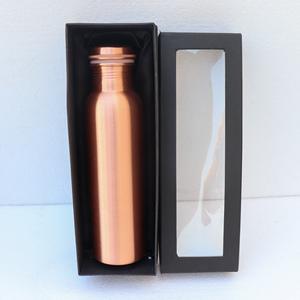Bouteille d'eau martelée 100 % cuivre pur, magnifique vaisselle artisanale en plastique avec bienfaits ayurvédiques pour la santé - Product Image 5