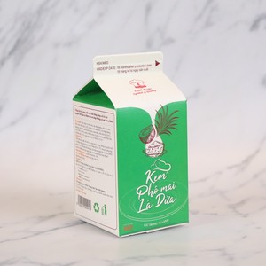 Venta al por mayor de fábrica: Crema no láctea para bebidas, crema de postre de queso Pandan 500G, para café y té con leche, HALAL, OEM/ODM, ¡Gran oferta! - Product Image 2
