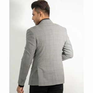 เสื้อเบลเซอร์ทรงคลาสสิกสำหรับผู้ชาย - สีพื้น ปกแบบ Notch Lapel ทรงเข้ารูป เหมาะสำหรับใส่ทำงานและธุรกิจลำลอง ชุดสูทสั่งตัดได้ รุ่น 2026 - Product Image 6