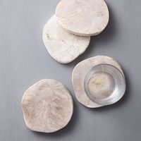 Ensemble de dessous-de-verre en marbre pour table de cuisine, en pierre durable, pour usage quotidien avec des tasses à café, à thé et à boissons froides