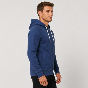 เสื้อฮู้ดซิปผู้ชาย ผลิตจากผ้าคอตตอนผสมสแปนเด็กซ์คุณภาพสูง - Product Image 5