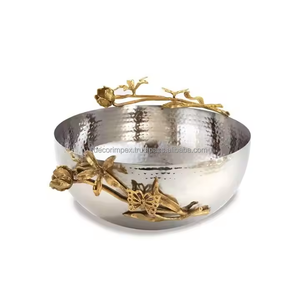 Vajilla Cuenco para servir frutas Cuenco de aluminio para servir alimentos Tazón de cabeza de ciervo de forma redondeada en calidad sostenible - Product Image 3