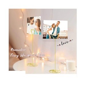 Card Holders <b>Tall</b> <b>Table</b> Number Holders Modern Heart-Shaped Clip Memo Photo Stand for Wedding Party Birthday <b>Table</b> Sign Display - Product Image 5