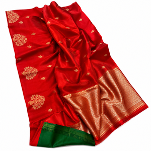 Sarees de Brocado de Seda 100% Premium, Diseños Tejidos Ricos, Resistentes a la Abrasión, Peso Medio, Elegancia Tradicional, Ropa Festiva, Venta al Por Mayor - Product Image 1